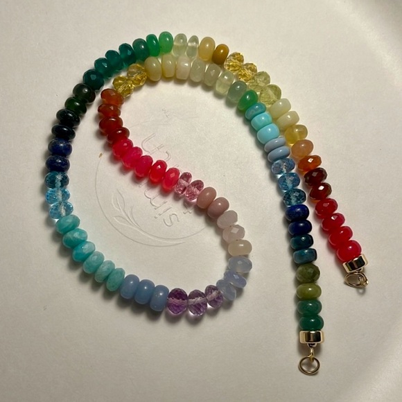 Lynn Rachel Rose 14k and gemstone necklace 19 inches - Picture 4 of 6